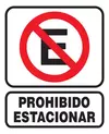 CARTEL CORRUGADO 50 X 70 CM 1413 PROHIBIDO ESTACIONAR