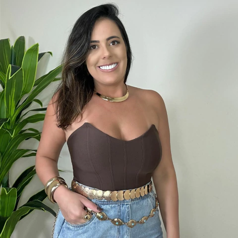 Cropped Corselet Mariana Essencial - comprar online