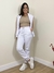 Calça Moleton Camila Branco - Fina Mulher | Moda Feminina