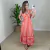 Vestido Listrado Maly Vermelho