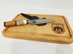 KIT CUCHILLA + TABLA ASADO URBA