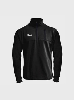 BUZO TRAINING TOP 1/2 CIERRE FLASH ADULTO NEGRO