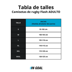 CAMISETA DE RUGBY FLASH CURNE (CHACO) ALTERNATIVA - CON SPONSOR - In Goal Tienda