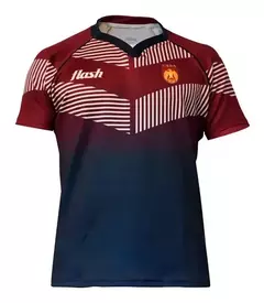 CAMISETA DE RUGBY FLASH URBA ALTERNATIVA BORDÓ - comprar online