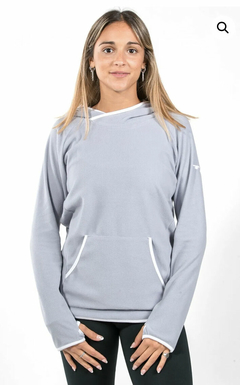 BUZO CANGURO MICROPOLAR LECH TK GRIS Y BLANCO - comprar online