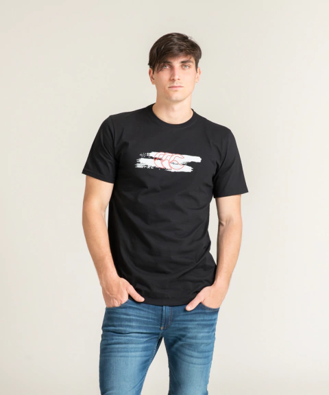 REMERA ALGODON CANTERBURY PRINTED NEGRA