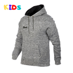 BUZO CANGURO TRAINING TOP FLASH GRIS JASPEADO KIDS