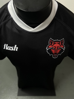 CAMISETA DE RUGBY FLASH ARKANSAS USA - NEGRO en internet