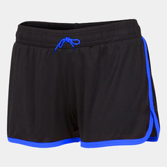 SHORT TRAINING MUJER NEGRO CON AZUL FLASH - comprar online