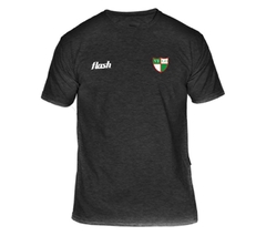 REMERA ALGODON VILO GRIS OSCURO JASPEADO KIDS