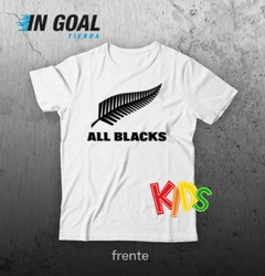 REMERA ALGODON KIDS ALL BLACKS IN GOAL