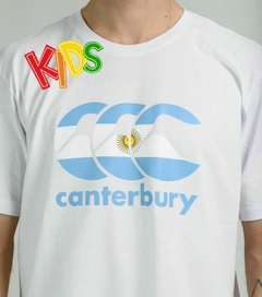 REMERA DE ALGODON MUNDIAL ARGENTINA CANTERBURY KIDS