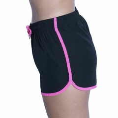 SHORT TRAINING MUJER NEGRO CON FUCSIA FLASH - In Goal Tienda