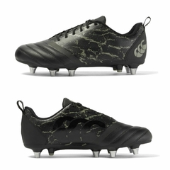 BOTINES DE RUGBY CANTERBURY STAMPEDE TEAM SG AU BLK/GRY 8 STUD (ALUMINIO - FORWARDS)