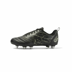 BOTINES DE RUGBY CANTERBURY STAMPEDE TEAM SG AU BLK/GRY 8 STUD (ALUMINIO - FORWARDS) - tienda online