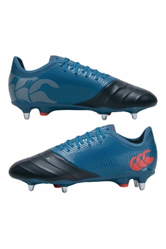 BOTINES DE RUGBY CANTERBURY PHOENIX GENESIS PRO SG BLU/BK/GRY 6 STUD (ALUMINIO)