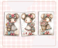 Papéis de Carta Ratitas Floridas