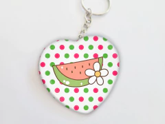 Chaveiro Espelho Coração Melancia Fofa - comprar online