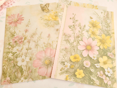 Papéis de Carta - Flores e Borboletas