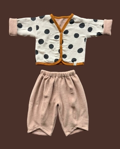 Saquito reversible Dots + polar beige en internet