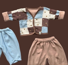 Saquito reversible Bees + polar beige - Mon and Frank