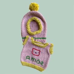 Chaleco Oso Nakama rosa - comprar online