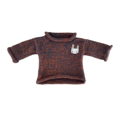 Sweater Sur de lana mohair [azul y ladrillo] - comprar online