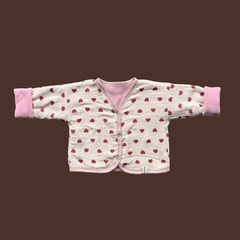 Saquito reversible Corazón + polar rosa - comprar online