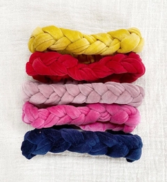 Vincha trenza velvet - comprar online