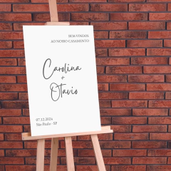 PLACA MINIMALISTA CASAMENTO