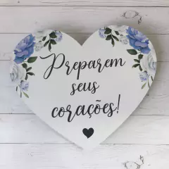 PLAQUINHA CORAÇÃO ENTRADA DOS NOIVOS