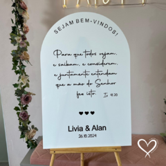 Placa Romana Acrílico Branco 50x75cm