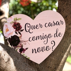 PLACA CORAÇÃO ENTRADA DOS NOIVOS - comprar online
