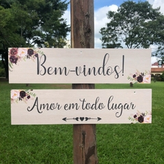 PLACAS CASAMENTO INDICATIVAS SINALIZAÇÃO