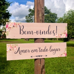 PLACAS CASAMENTO INDICATIVAS SINALIZAÇÃO