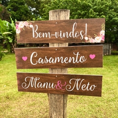 PLACAS CASAMENTO INDICATIVAS SINALIZAÇÃO