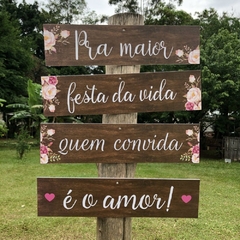 PLACAS CASAMENTO INDICATIVAS SINALIZAÇÃO