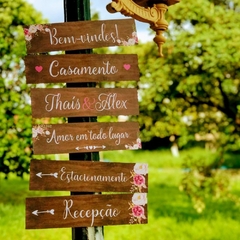 PLACAS CASAMENTO INDICATIVAS SINALIZAÇÃO