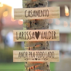 PLACAS CASAMENTO INDICATIVAS SINALIZAÇÃO