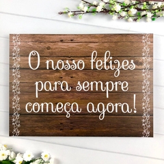 PLACA ENTRADA DOS NOIVOS PERSONALIZADA - comprar online
