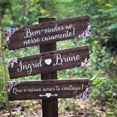 PLACAS CASAMENTO INDICATIVAS SINALIZAÇÃO