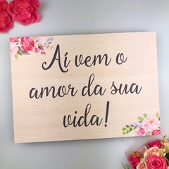 PLACA ENTRADA DOS NOIVOS PERSONALIZADA - comprar online