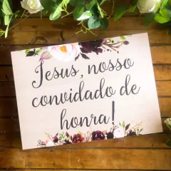 PLACA ENTRADA DOS NOIVOS PERSONALIZADA