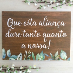 PLACA ENTRADA DOS NOIVOS PERSONALIZADA - comprar online