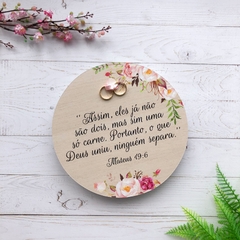 PORTA ALIANÇAS CASAMENTO PERSONALIZADO