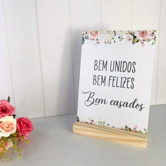 PLACA MESA CASAMENTO DECORAÇÃO COM FRASE - comprar online