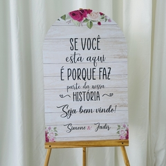 PLACA RECEPÇÃO ROMANA CASAMENTO