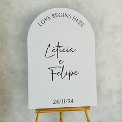 PLACA RECEPÇÃO ROMANA CASAMENTO