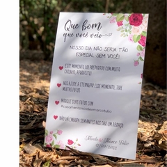 PLACA RECEPÇÃO PARA CASAMENTO