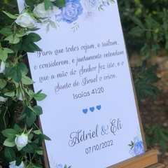 PLACA RECEPÇÃO PARA CASAMENTO